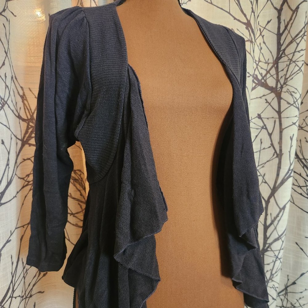 DONATED - Women's peplum knit cardigan